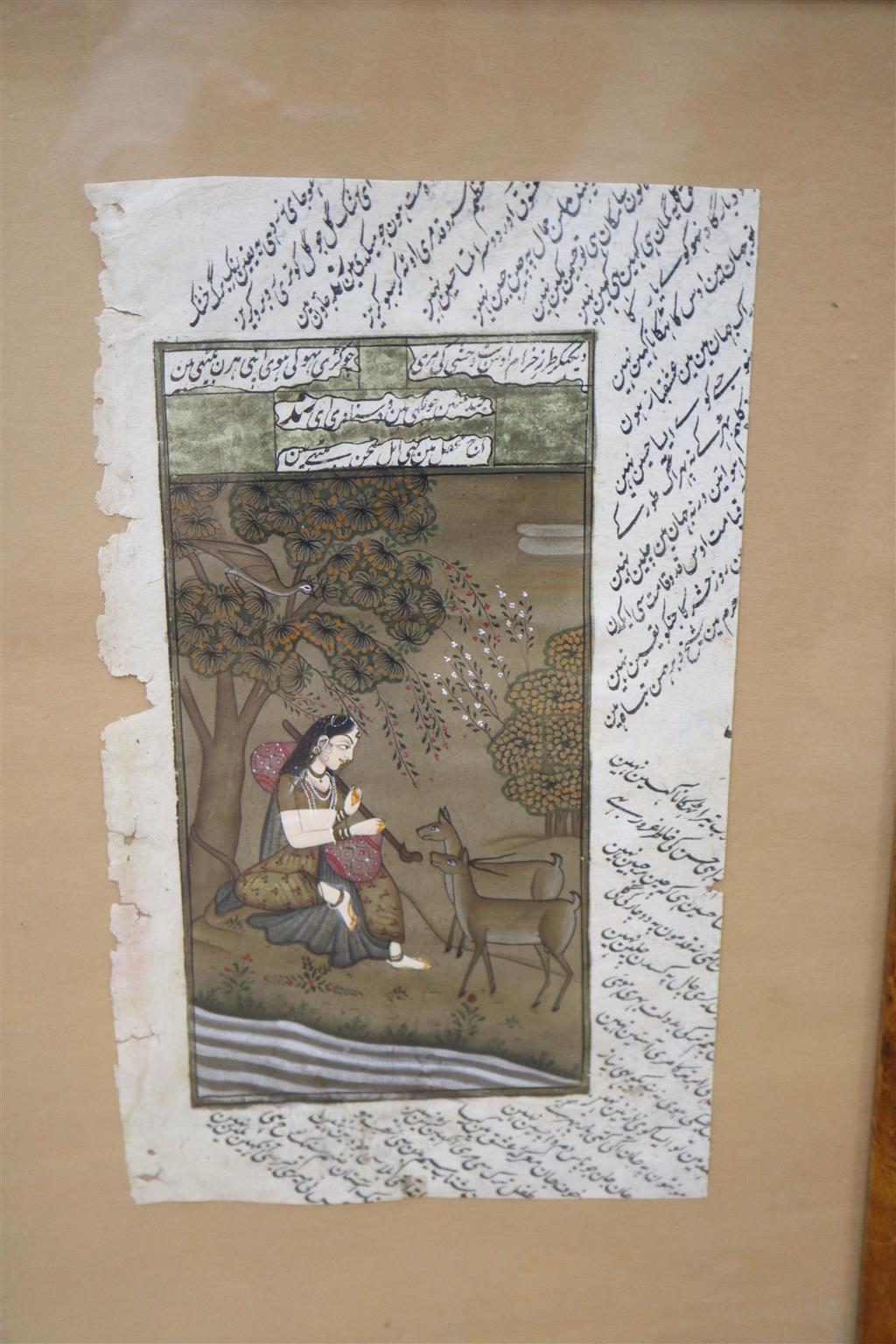 Three Indian miniatures paintings